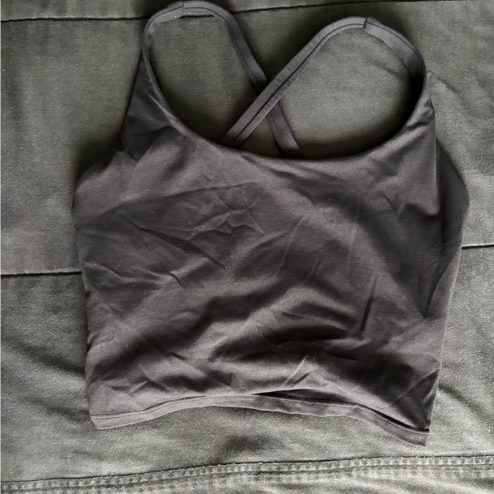 Women's Black Cropped Tank Top